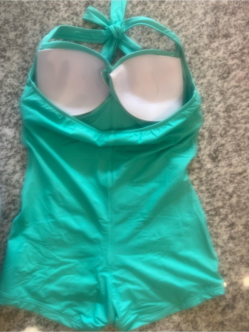 Seafolly Floral Ruched Front Boy-Leg One-Piece Halter Swimsuit Size 14 - Picture 3 of 9